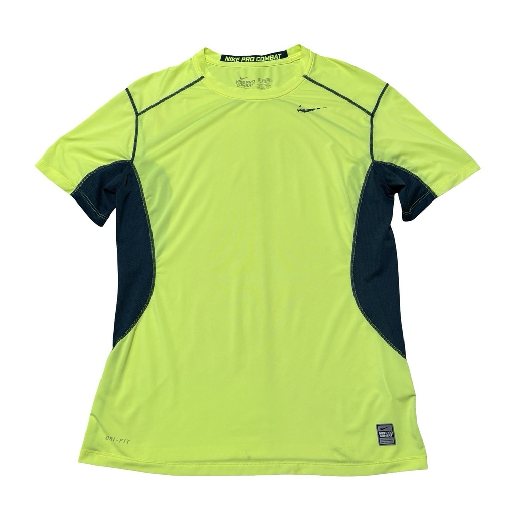 Nike Pro Combat‎ Men's Fitted Training T Shirt Size Large 20 x 29
